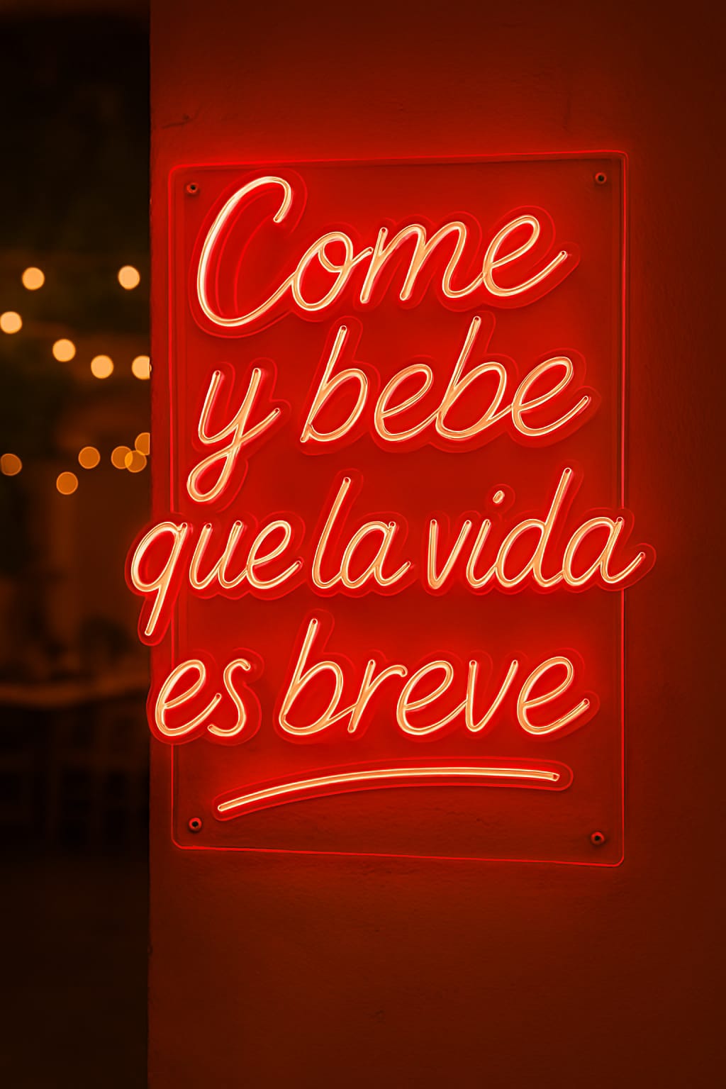Come y bebe que la vida es breve (Para Interior)
